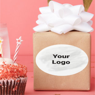 Simple minimal elegant custom logo here company sq oval sticker