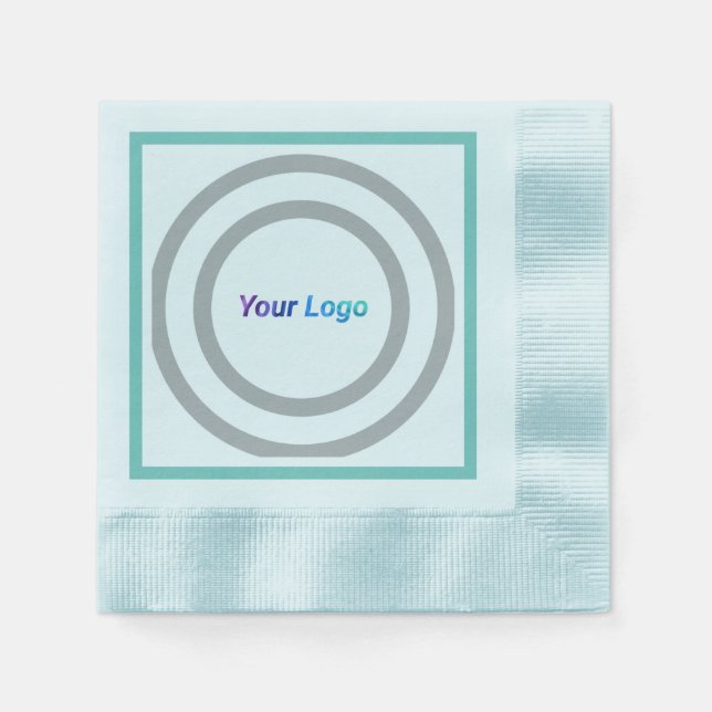 Simple minimal elegant custom logo here company t  napkins (Front)
