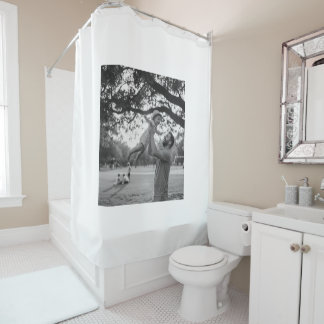 Simple minimal elegant custom logo here company t  shower curtain
