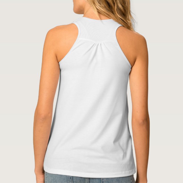 Simple minimal elegant custom logo here company  t tank top (Back)