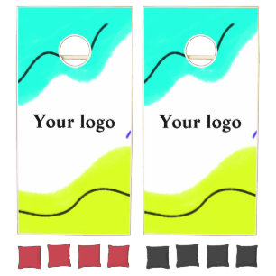 Simple minimal elegant custom logo here company th cornhole set
