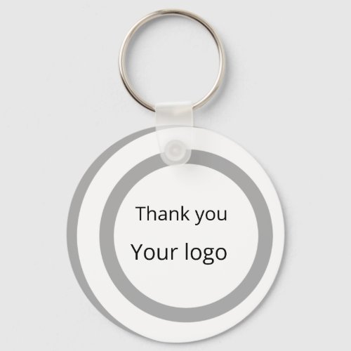 Simple minimal elegant custom logo here company th keychain