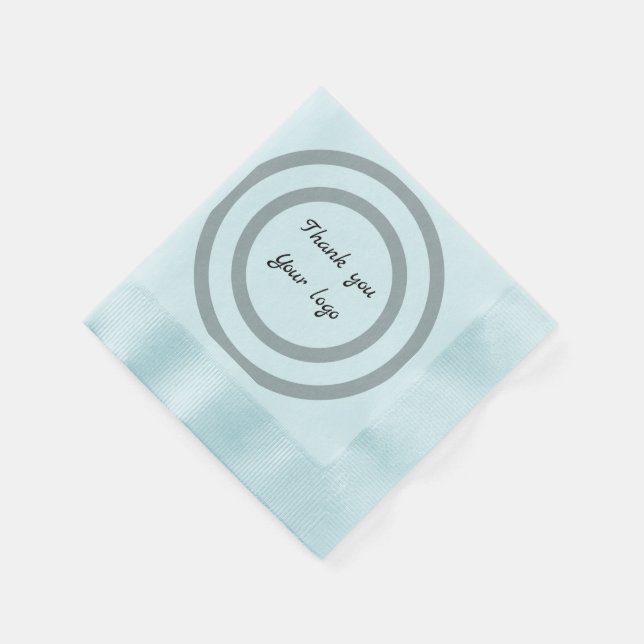 Simple minimal elegant custom logo here company th napkins (Corner)