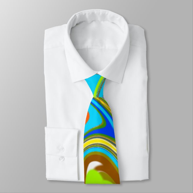 Simple minimal elegant custom logo here company th neck tie (Tied)