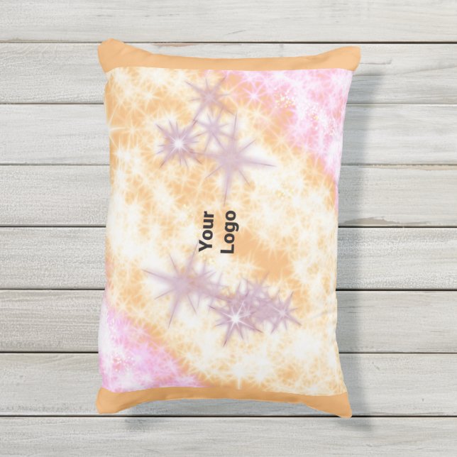 Simple minimal elegant custom logo here company th outdoor pillow (Back(Vertical))