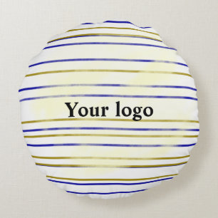 Simple minimal elegant custom logo here company th round pillow