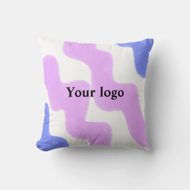 Simple minimal elegant custom logo here company th throw pillow (Front)