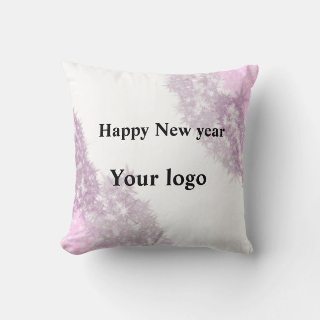 Simple minimal elegant custom logo here company th throw pillow (Front)