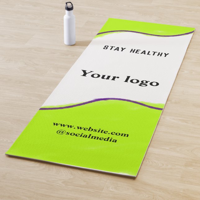 Simple minimal elegant custom logo here company th yoga mat (In Situ)