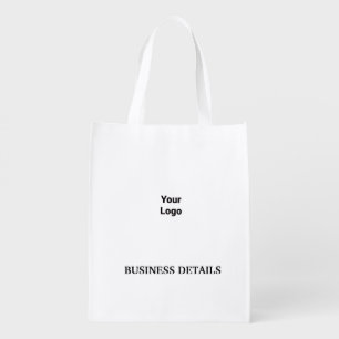Simple minimal elegant custom logo here company to grocery bag
