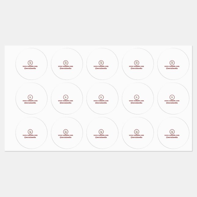 Simple minimal elegant custom logo here company  w kids' labels (Sheet)