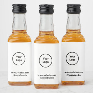 Simple minimal elegant custom logo here company w liquor bottle label