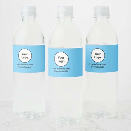 Simple minimal elegant custom logo here company  w water bottle label