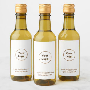 Simple minimal elegant custom logo here company w wine label