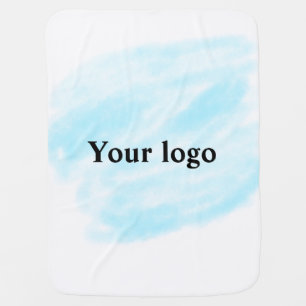 Simple minimal elegant custom logo here company wa baby blanket