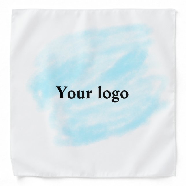Simple minimal elegant custom logo here company wa bandana (Front)