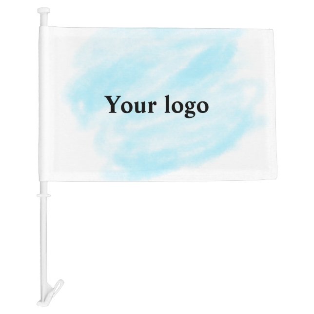 Simple minimal elegant custom logo here company wa car flag (Front)