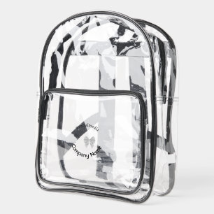Simple minimal elegant custom logo here company wa clear backpack 