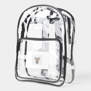 Simple minimal elegant custom logo here company wa clear backpack
