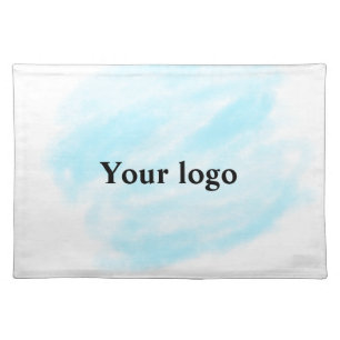 Simple minimal elegant custom logo here company wa cloth placemat