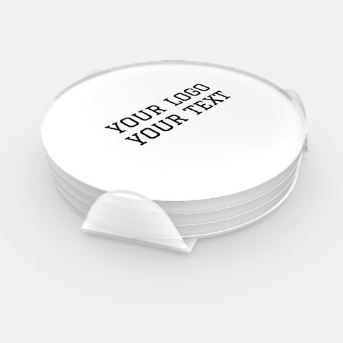 Simple minimal elegant custom logo here company wa coaster set