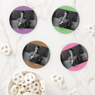 Simple minimal elegant custom logo here company wa coaster set