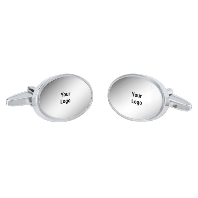 Simple minimal elegant custom logo here company wa cufflinks (Angled)