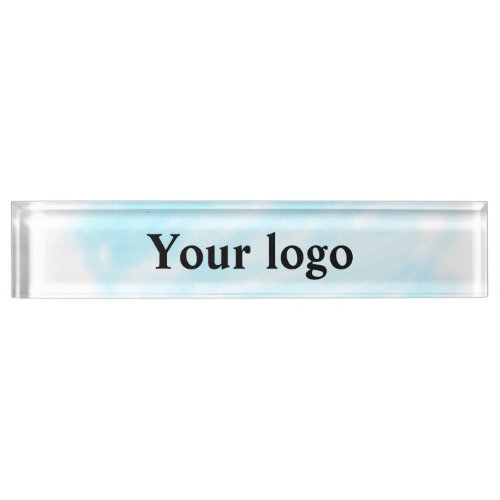 Simple minimal elegant custom logo here company wa desk name plate