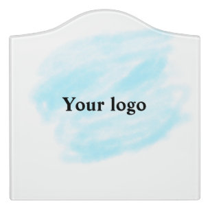Simple minimal elegant custom logo here company wa door sign