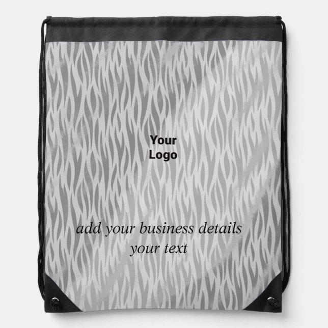 Simple minimal elegant custom logo here company wa drawstring bag (Front)