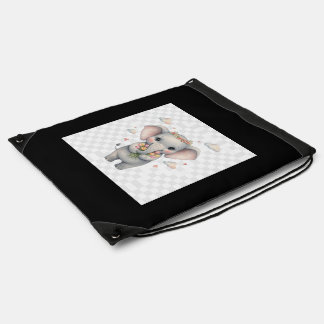 Simple minimal elegant custom logo here company wa drawstring bag