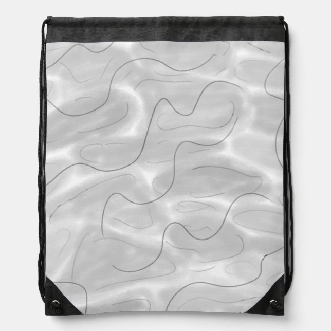 Simple minimal elegant custom logo here company wa drawstring bag (Front)