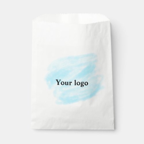 Simple minimal elegant custom logo here company wa favor bag