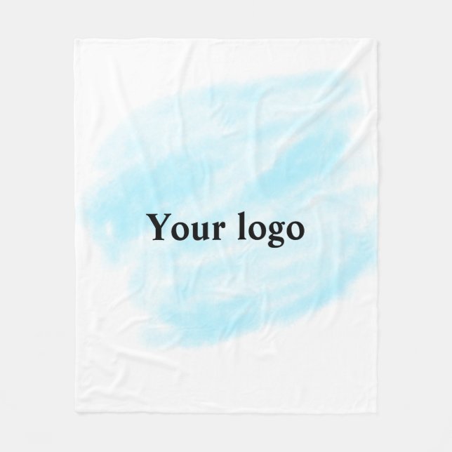 Simple minimal elegant custom logo here company wa fleece blanket (Front)