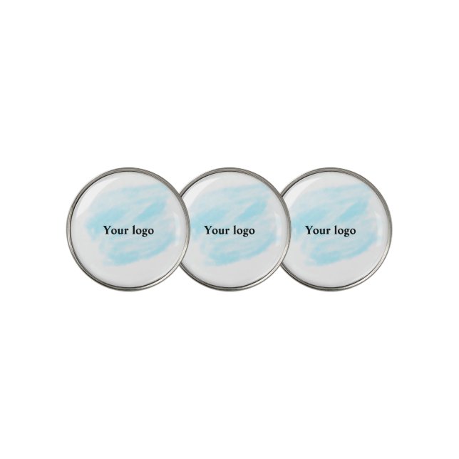 Simple minimal elegant custom logo here company wa golf ball marker (3 Up)