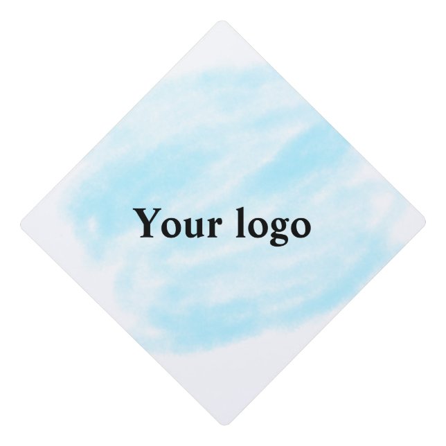 Simple minimal elegant custom logo here company wa graduation cap topper (Front)