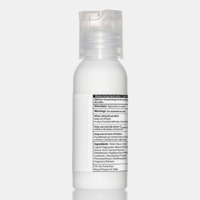 Simple minimal elegant custom logo here company wa hand lotion (Back)