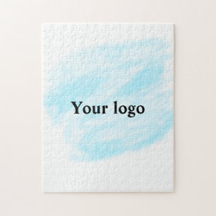 Simple minimal elegant custom logo here company wa jigsaw puzzle