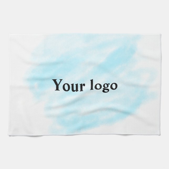 Simple minimal elegant custom logo here company wa kitchen towel (Horizontal)