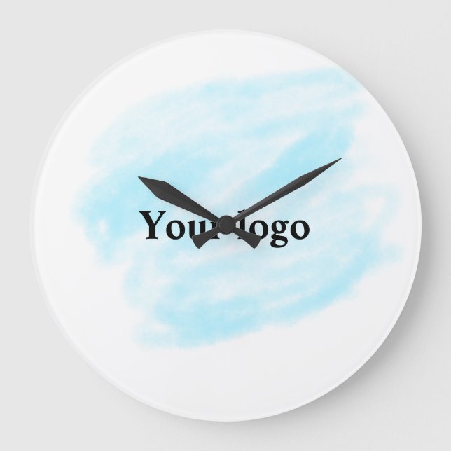 Simple minimal elegant custom logo here company wa large clock (Front)