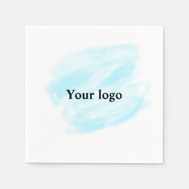 Simple minimal elegant custom logo here company wa napkins (Front)