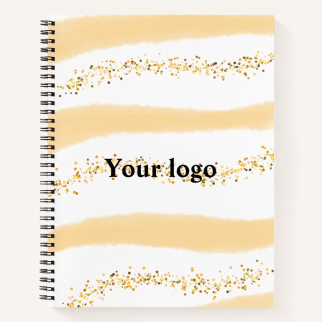 Simple minimal elegant custom logo here company wa notebook (Front)