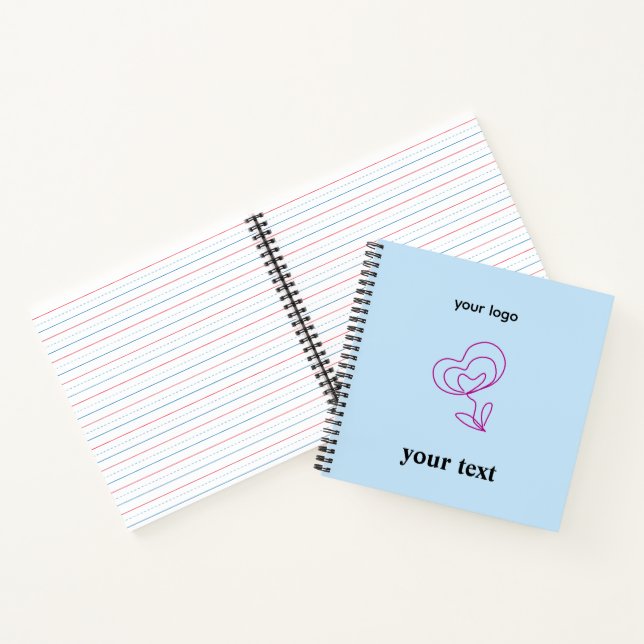 Simple minimal elegant custom logo here company wa notebook (Inside)