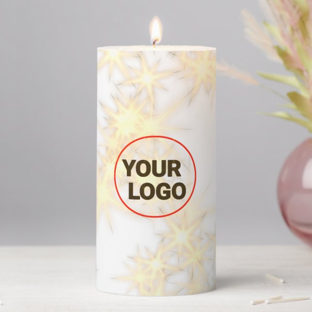 Simple minimal elegant custom logo here company wa pillar candle (In Situ)