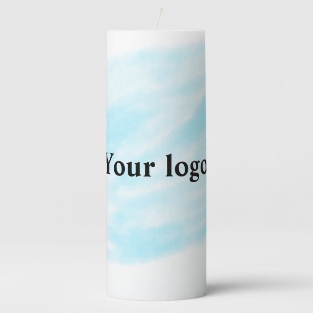 Simple minimal elegant custom logo here company wa pillar candle (Front)