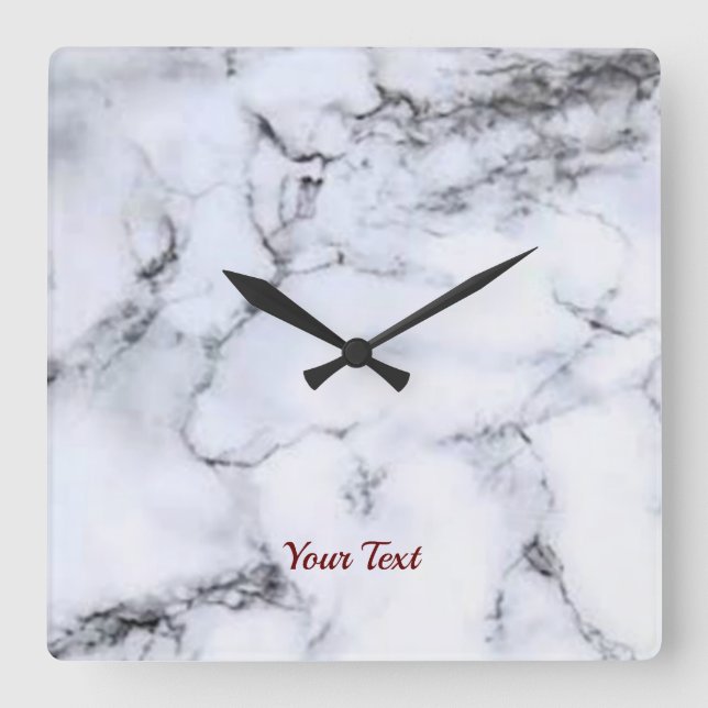 Simple minimal elegant custom logo here company wa square wall clock (Front)