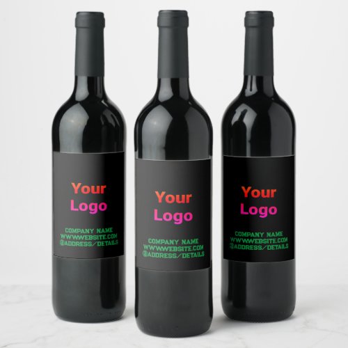Simple minimal elegant custom logo here company wa wine label