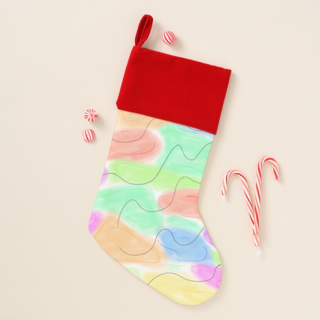 Simple minimal elegant custom merry Christmas Chri Stocking (Front)