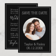 Simple Minimal Elegant Personalized Photo Wedding