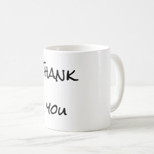 Simple minimal elegant thank you elegant custom c coffee mug